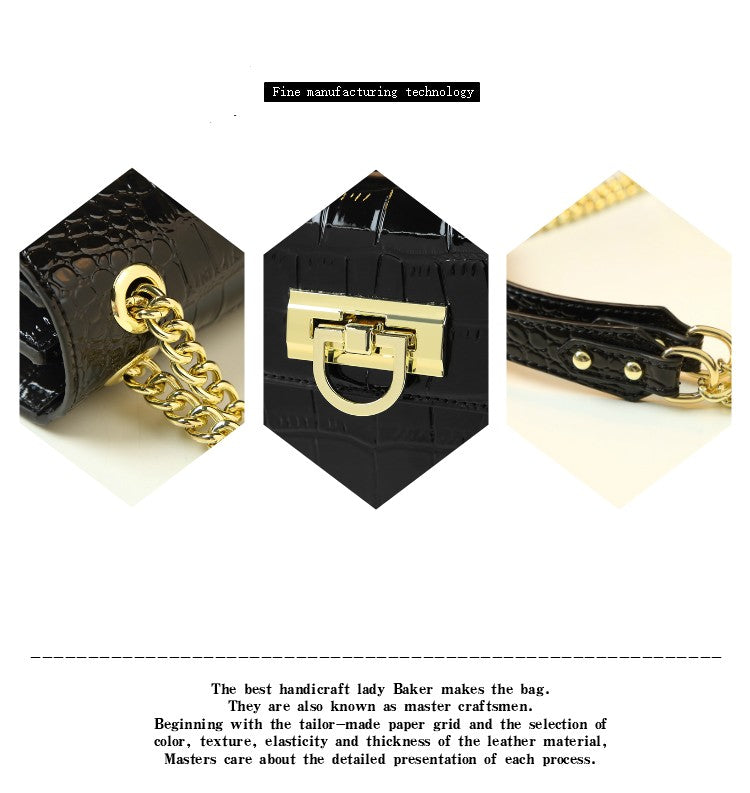 WB-0007/ Patent Leather Crossbody Bag