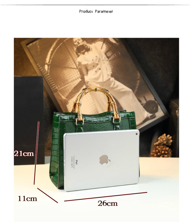 WB-0006 enamel leather Crossbody Bag
