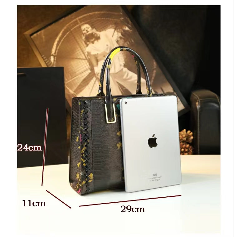 WB-0022/ Crocodile Embossed Leather Crossbody Bag