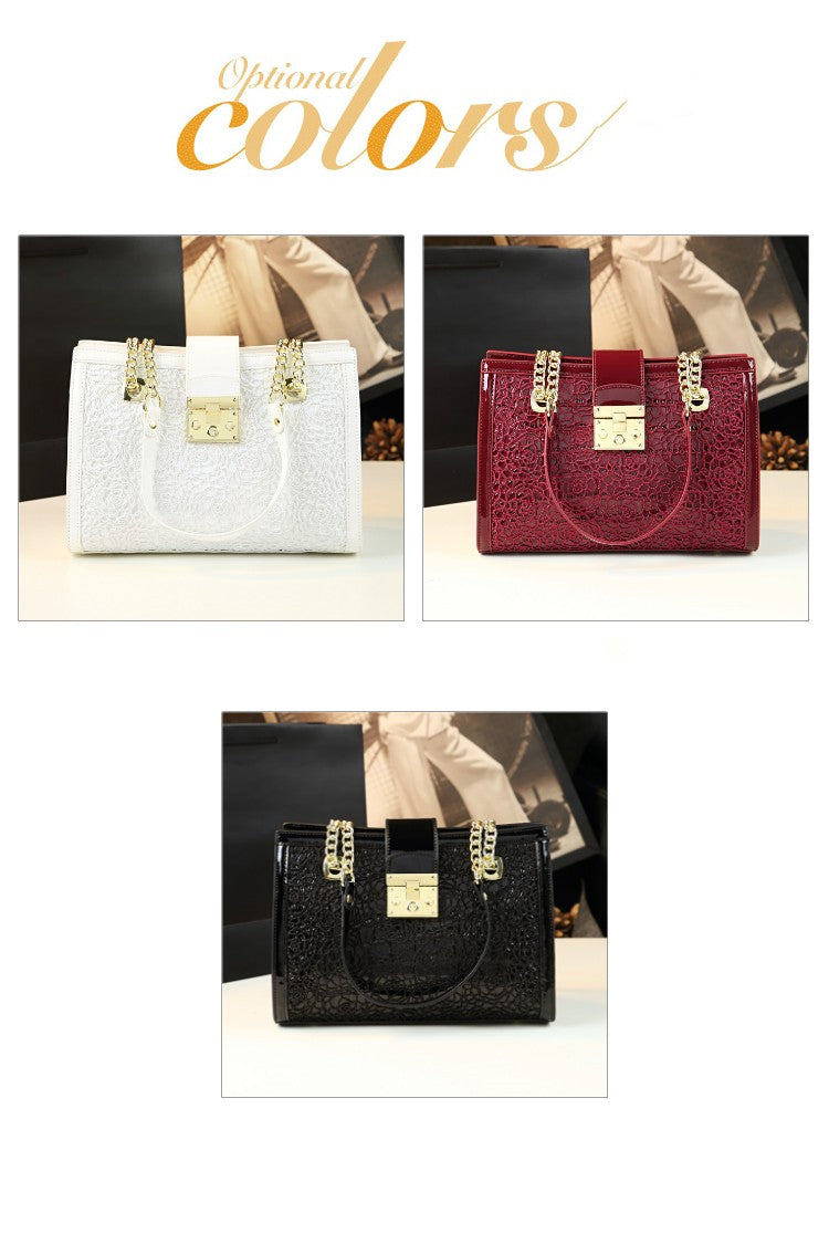 WB-0002/ Crocodile Embossed Leather Crossbody Bag