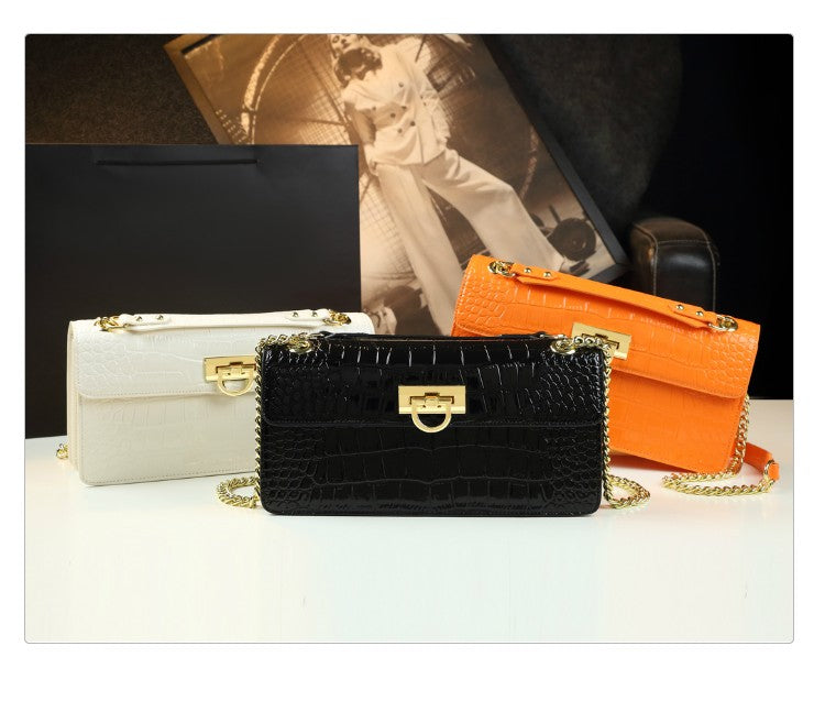 WB-0007/ Patent Leather Crossbody Bag