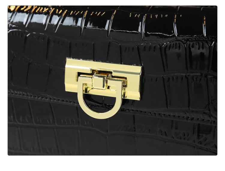 WB-0007/ Patent Leather Crossbody Bag
