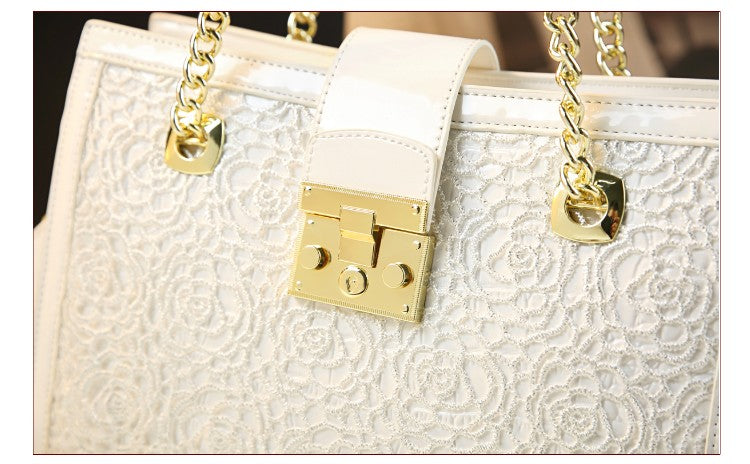 WB-0002/ Crocodile Embossed Leather Crossbody Bag