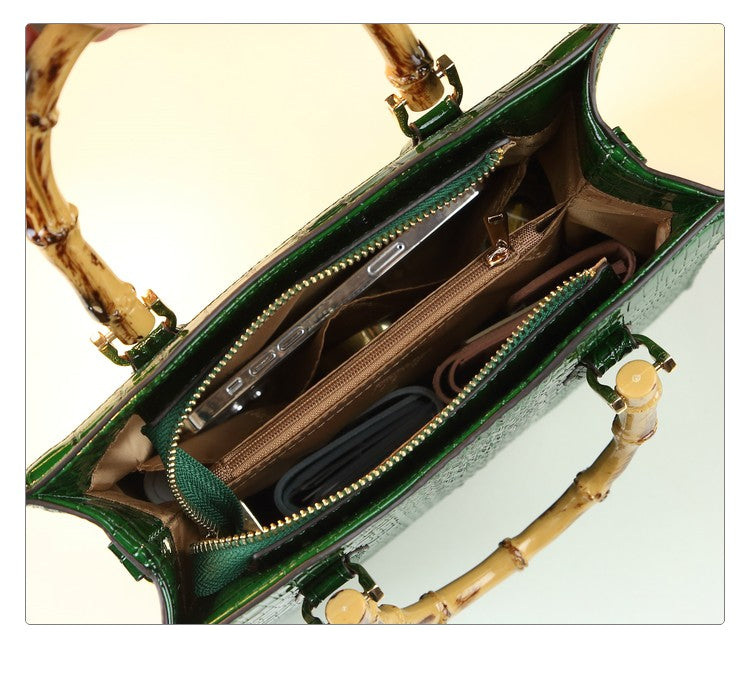 WB-0006 enamel leather Crossbody Bag