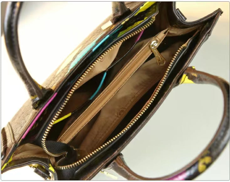 WB-0022/ Crocodile Embossed Leather Crossbody Bag