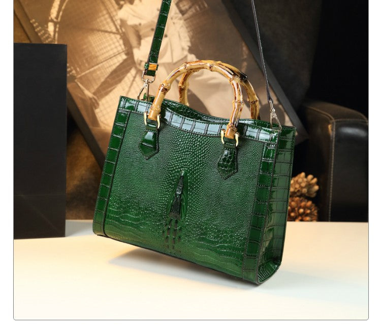WB-0006 enamel leather Crossbody Bag