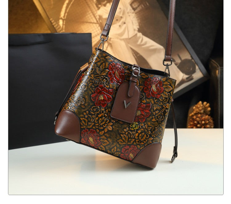 WB-0014/ Crocodile Embossed Leathers Crossbody Bag