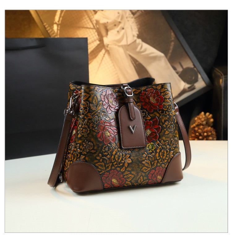 WB-0014/ Crocodile Embossed Leathers Crossbody Bag