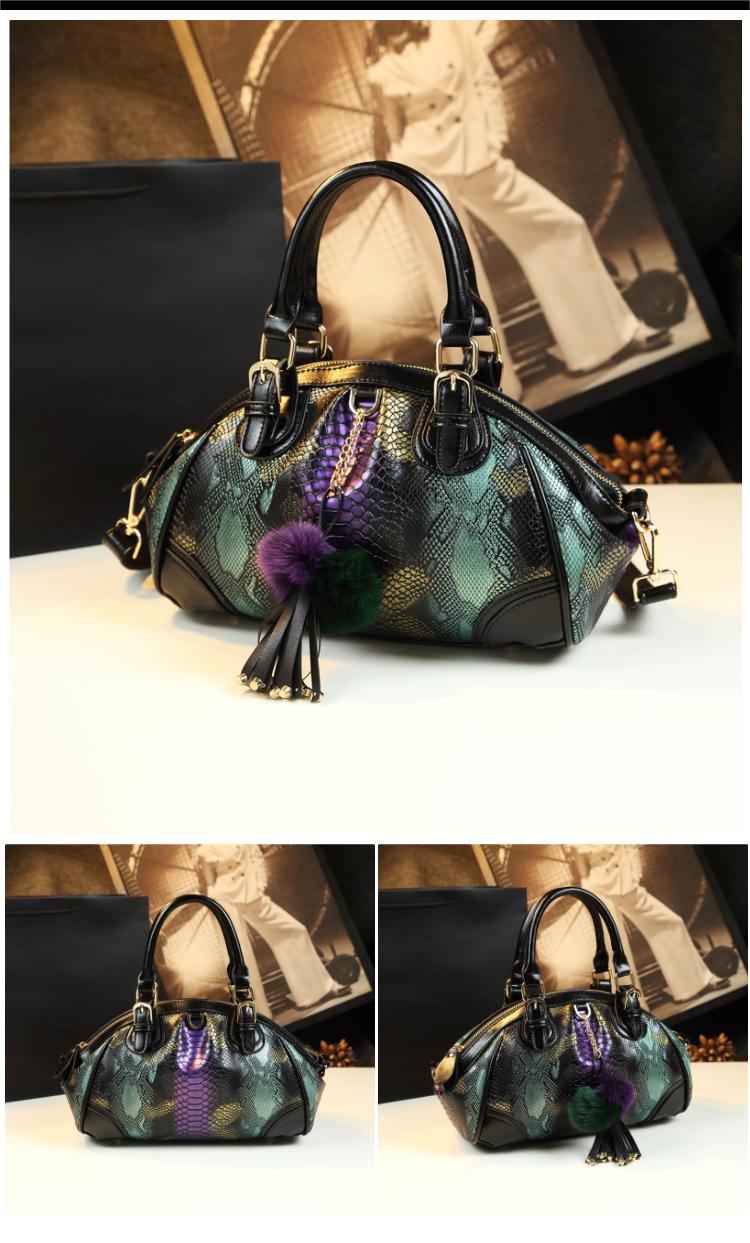 WB-0017/ Crocodile Embossed Leather Crossbody Bag