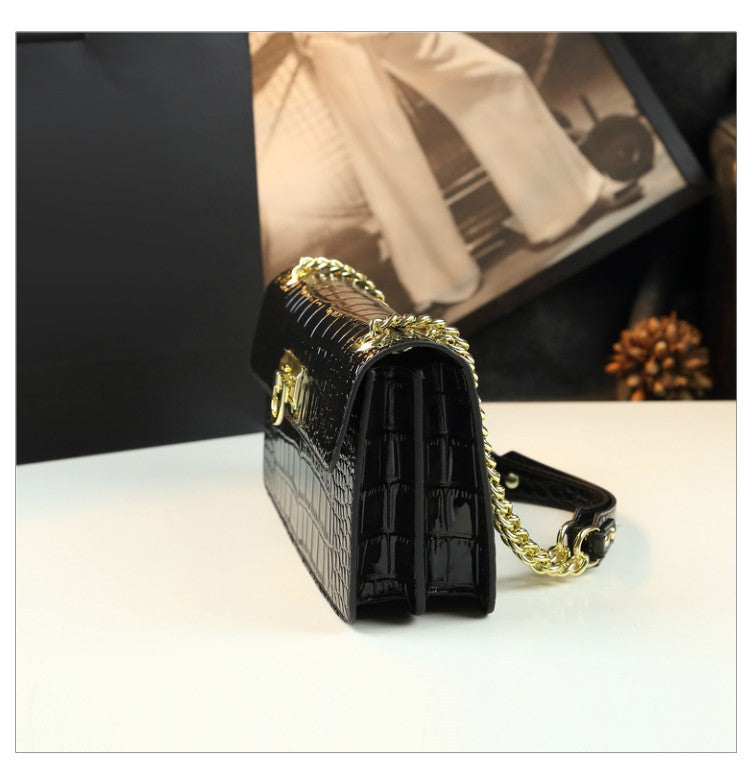 WB-0007/ Patent Leather Crossbody Bag