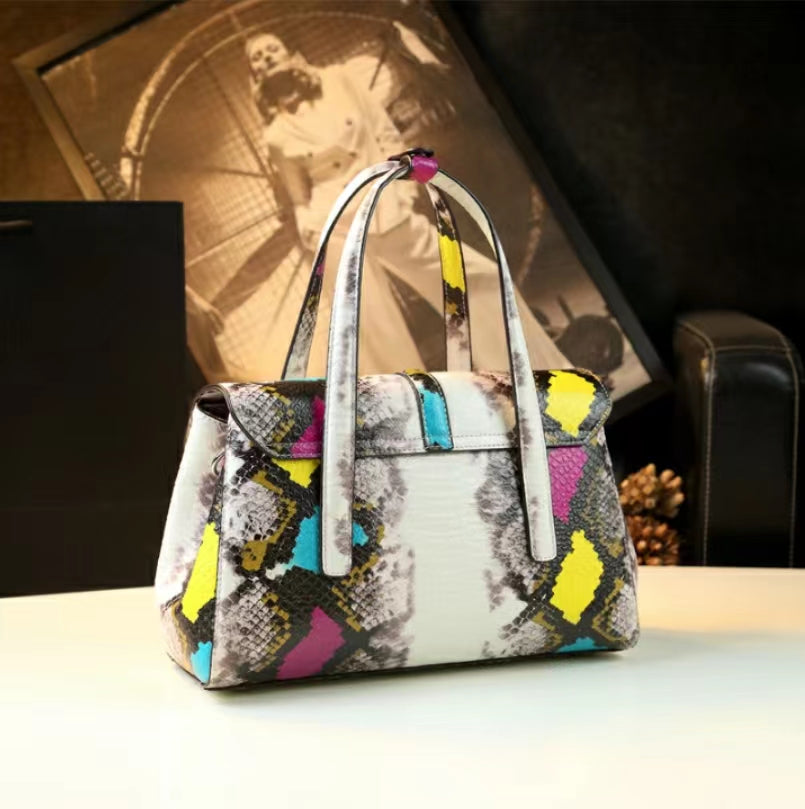 WB-0023/ Crocodile Embossed Leather Crossbody Bag