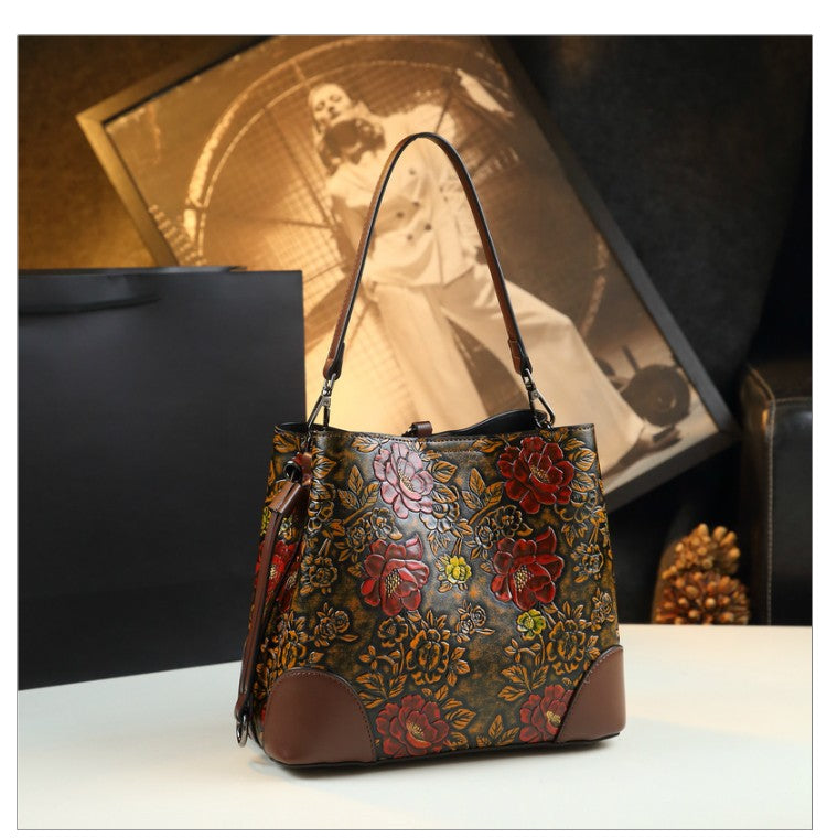 WB-0014/ Crocodile Embossed Leathers Crossbody Bag