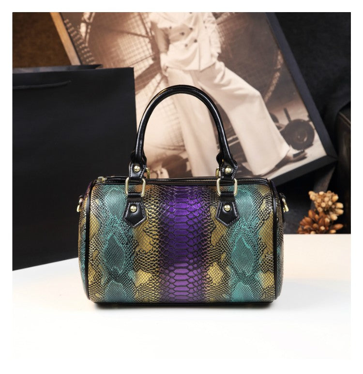 WB-0019/ Crocodile Embossed Leather Crossbody Bag