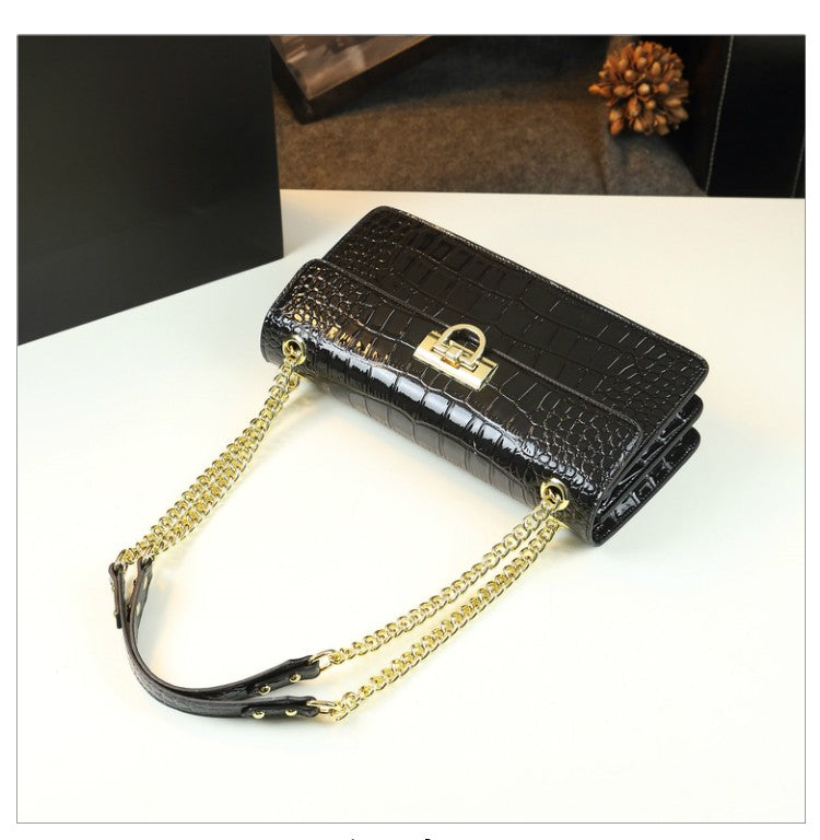 WB-0007/ Patent Leather Crossbody Bag