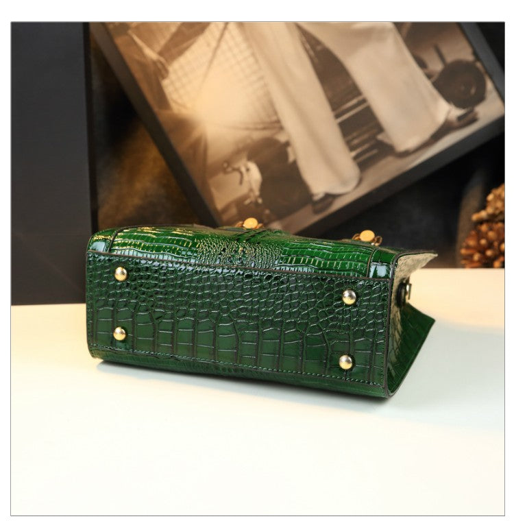 WB-0006 enamel leather Crossbody Bag