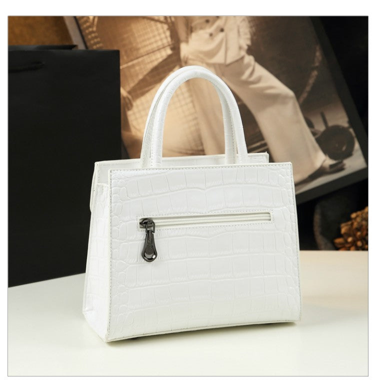 WB-0004/ Crocodile Embossed Leather Crossbody Bag