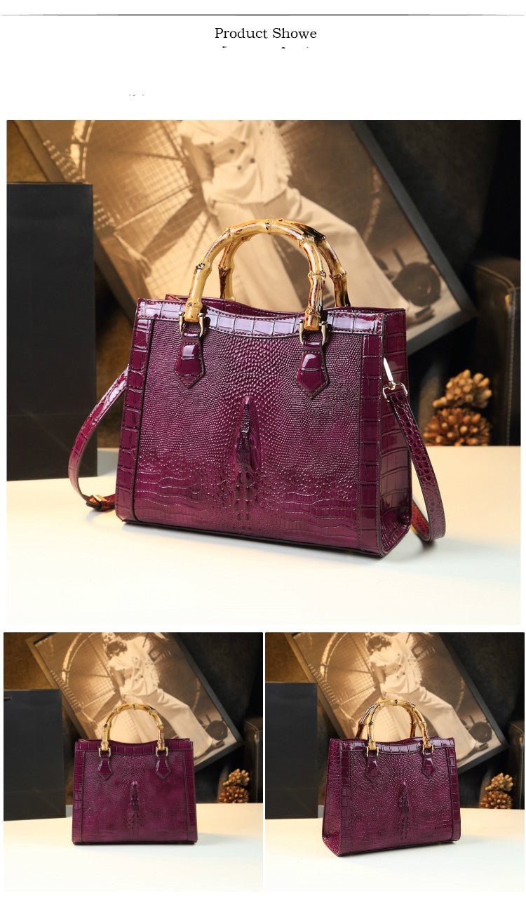 WB-0006 enamel leather Crossbody Bag