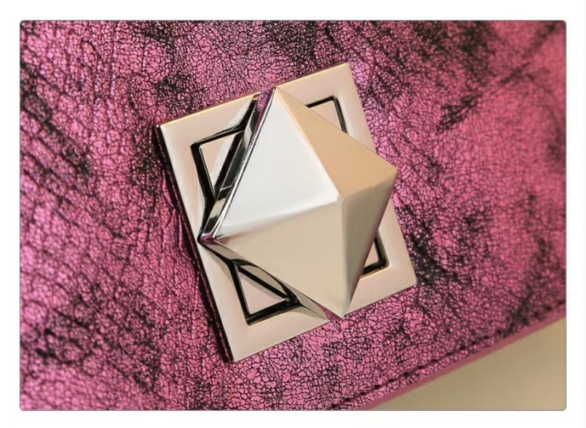 WB-0021/ Crocodile Embossed Leather Crossbody Bag