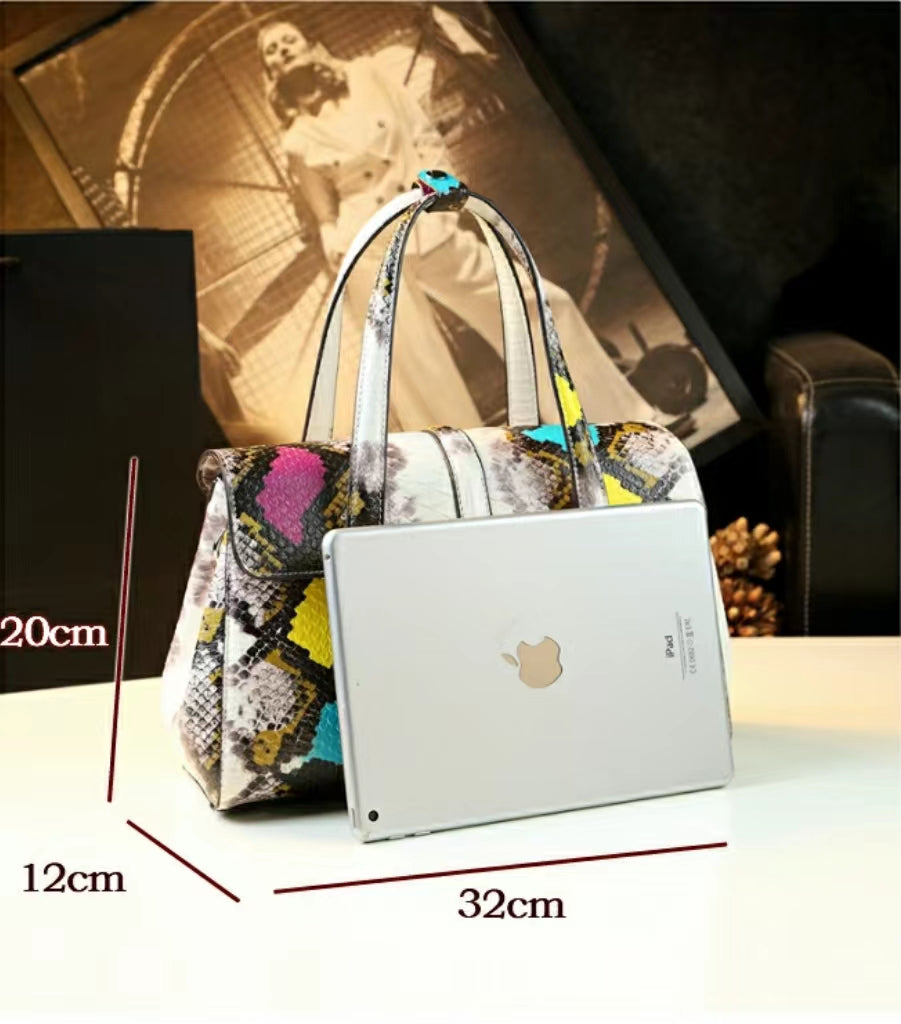 WB-0020/ Crocodile Embossed Leather Crossbody Bag