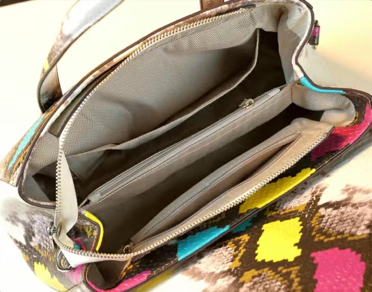 WB-0020/ Crocodile Embossed Leather Crossbody Bag