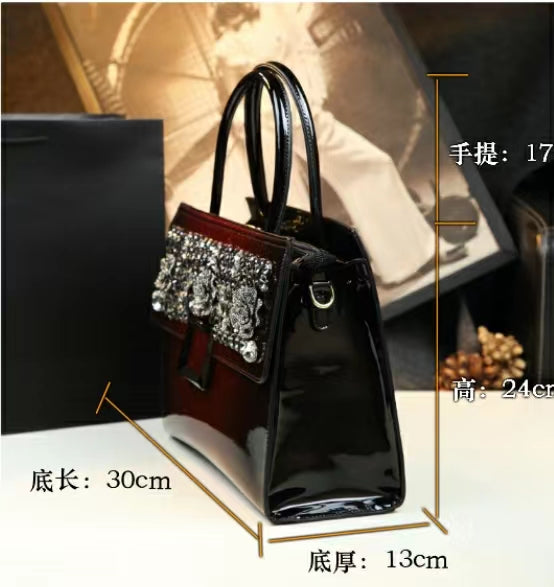 WB-0029/ Patent Leather Crossbody Bag