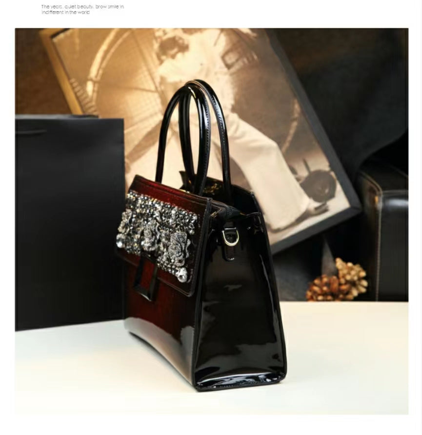 WB-0029/ Patent Leather Crossbody Bag