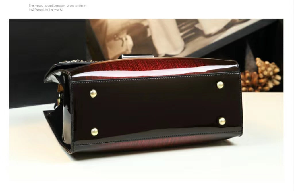 WB-0029/ Patent Leather Crossbody Bag