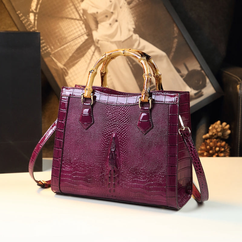 WB-0006 enamel leather Crossbody Bag