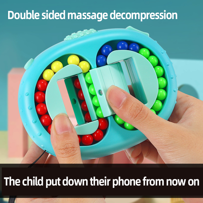 Rotating Magic Bean Cube Toys,Decompression Spinning Magic Bead Puzzles,Fidget Magic Cube Toy for Office Relief Stress Anxiety Game Creative Toys