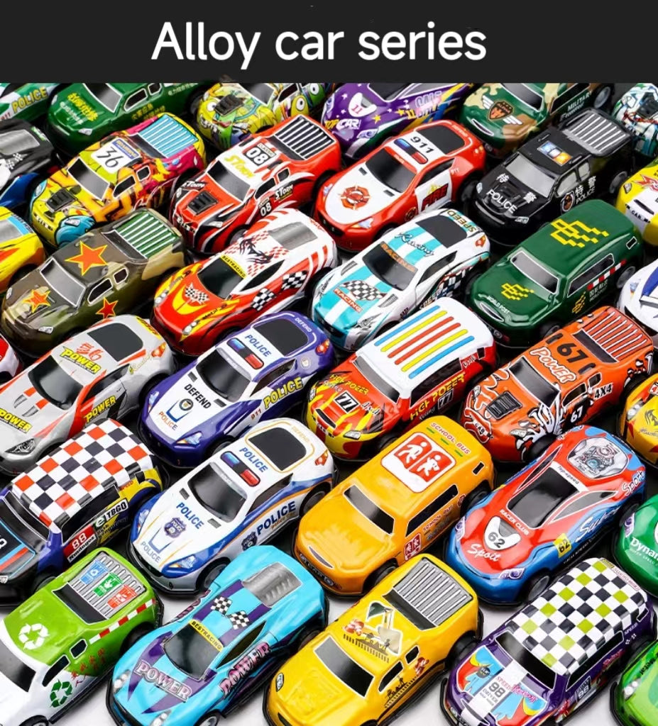 32 Pack Pull Back Cars, Friction Mini Toy Cars Fun Bulk Race Car Set