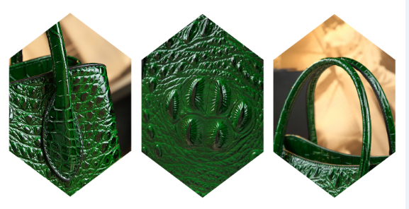 WB-0009/ Crocodile Embossed Leather Crossbody Bag