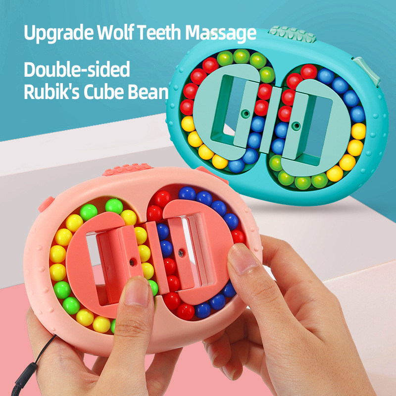 Rotating Magic Bean Cube Toys,Decompression Spinning Magic Bead Puzzles,Fidget Magic Cube Toy for Office Relief Stress Anxiety Game Creative Toys