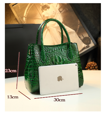 WB-0009/ Crocodile Embossed Leather Crossbody Bag