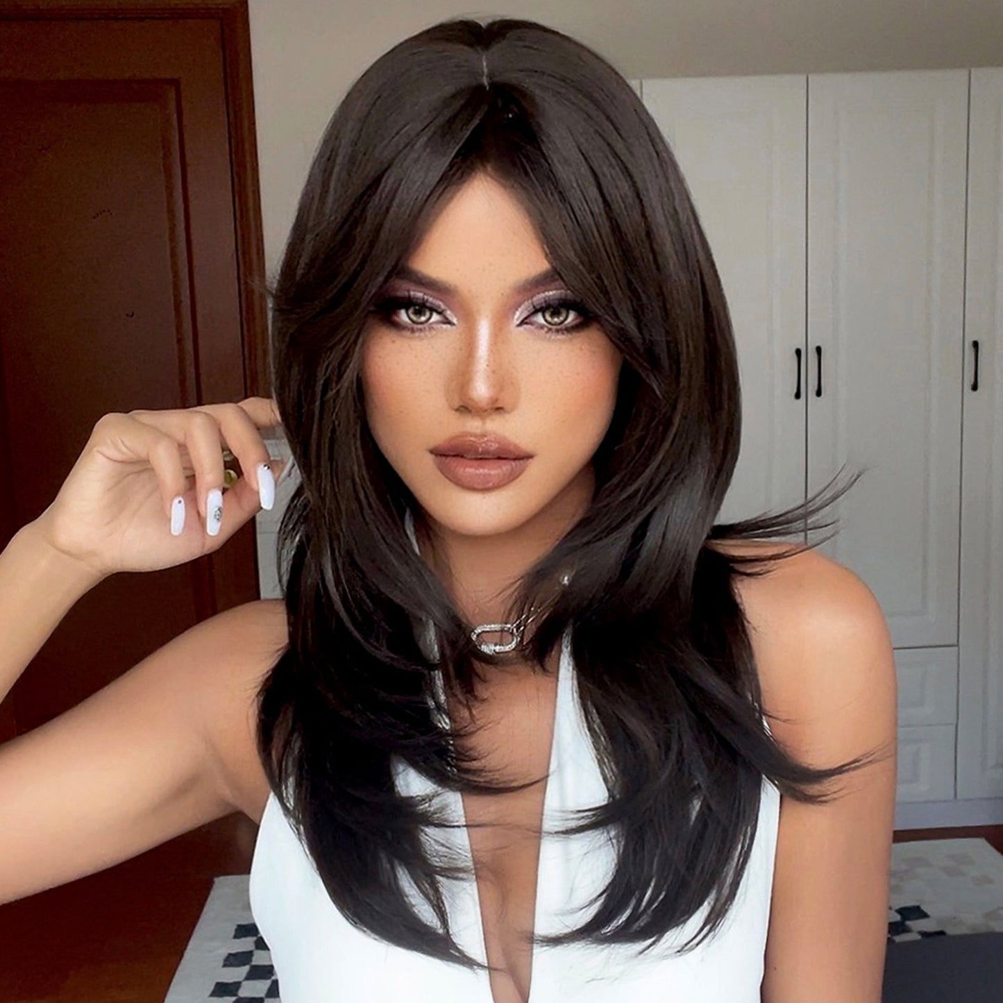 LC259-8 22 Inch Dark Brown Long hair for Women