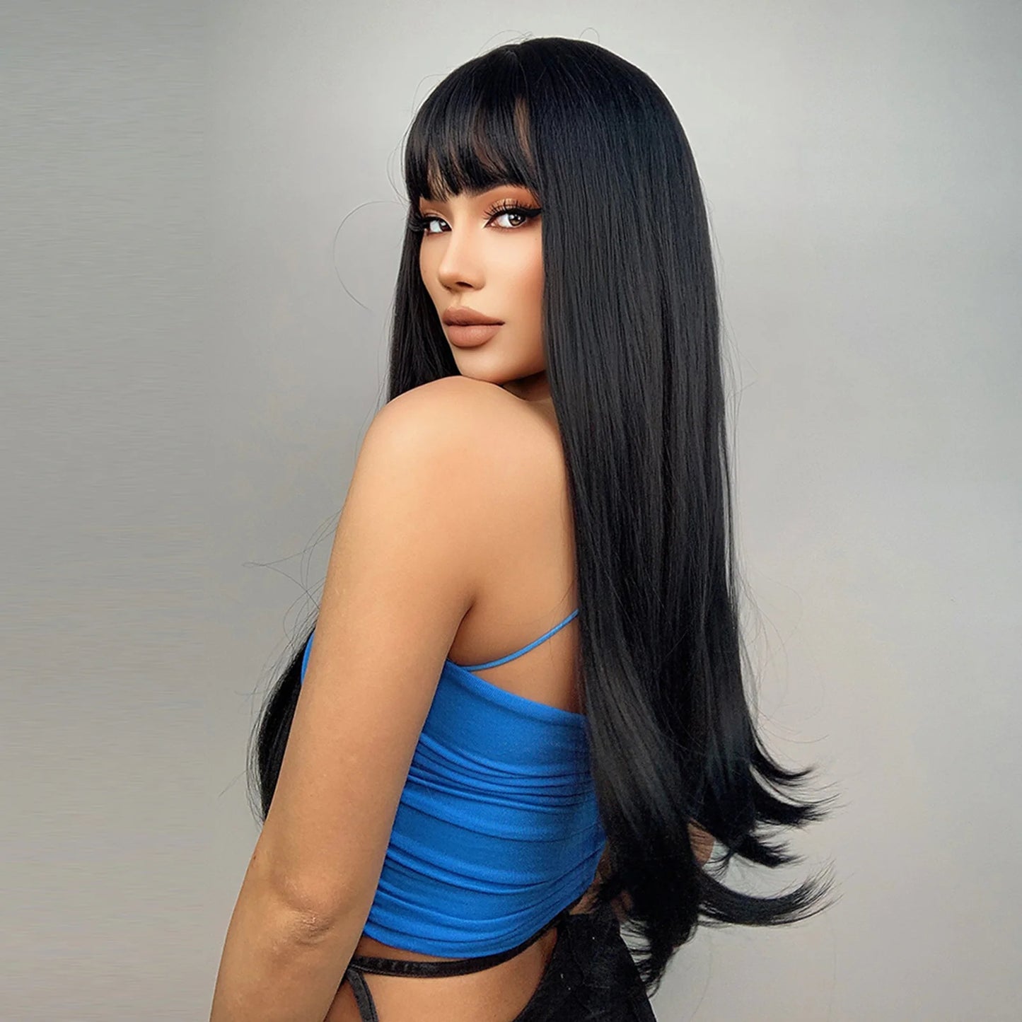 LC257-1 24 Inch Long Straight Wigs for Women