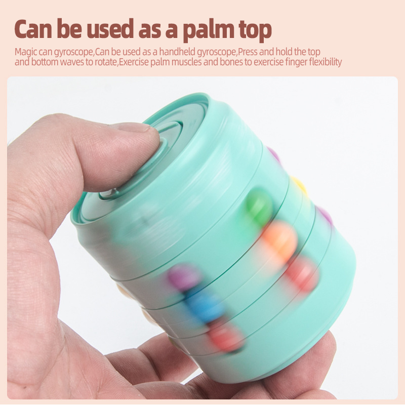 Rotating Cans Magic Bean Cube Fingertip Toys, Spinner Rotating Toys Reliever Stress Toys, Anxiety Relief Learning & Education Toys