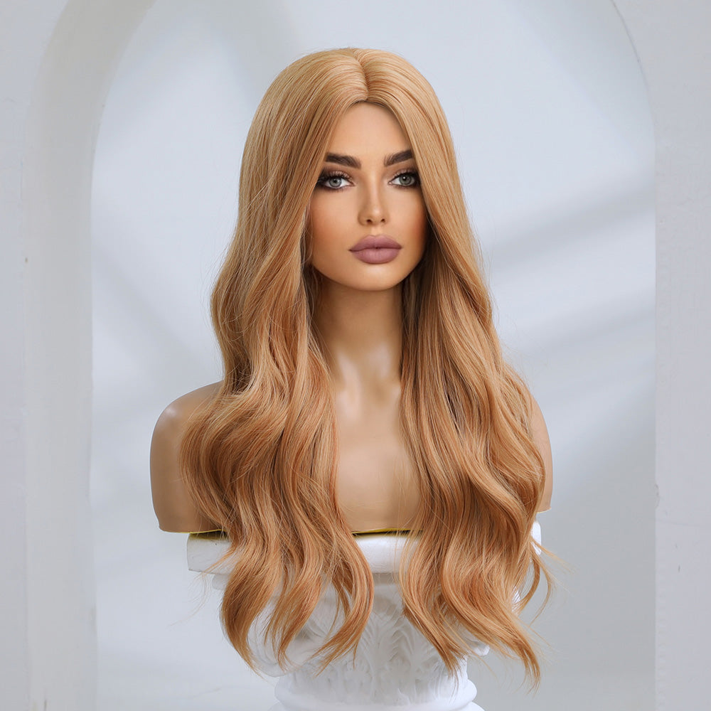 LC8044-1 26 inches natural wave and long hair brown fashion wig