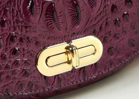 WB-0003/ Crocodile Embossed Leather Crossbody Bag