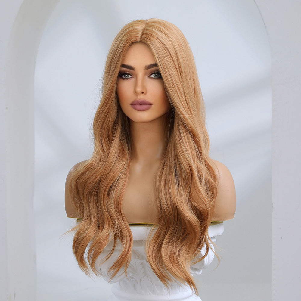 LC8044-1 26 inches natural wave and long hair brown fashion wig