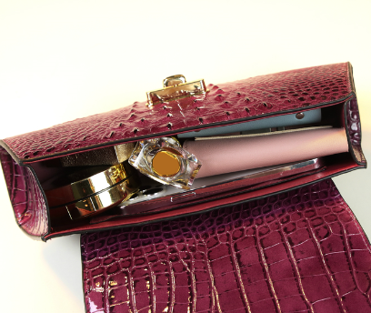 WB-0003/ Crocodile Embossed Leather Crossbody Bag