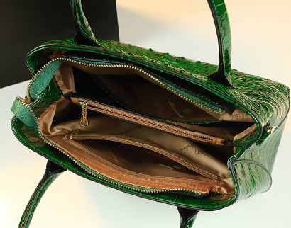 WB-0009/ Crocodile Embossed Leather Crossbody Bag