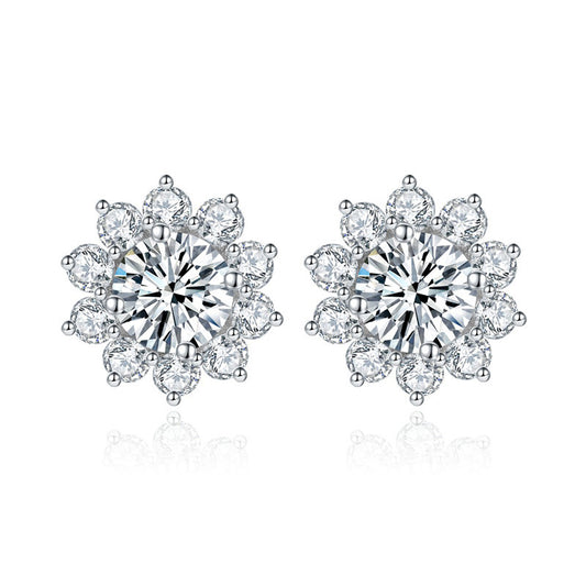 "FE-0002 5.2mm Round Brilliant Cut Moissanite Rings/ 925 Sterling Silver/ D Color Ideal Cut/ VVS1 Clarity/Best Anniversary Gift/ Suits Every Occasion"