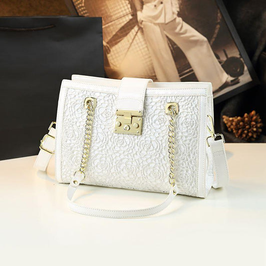 WB-0002/ Crocodile Embossed Leather Crossbody Bag