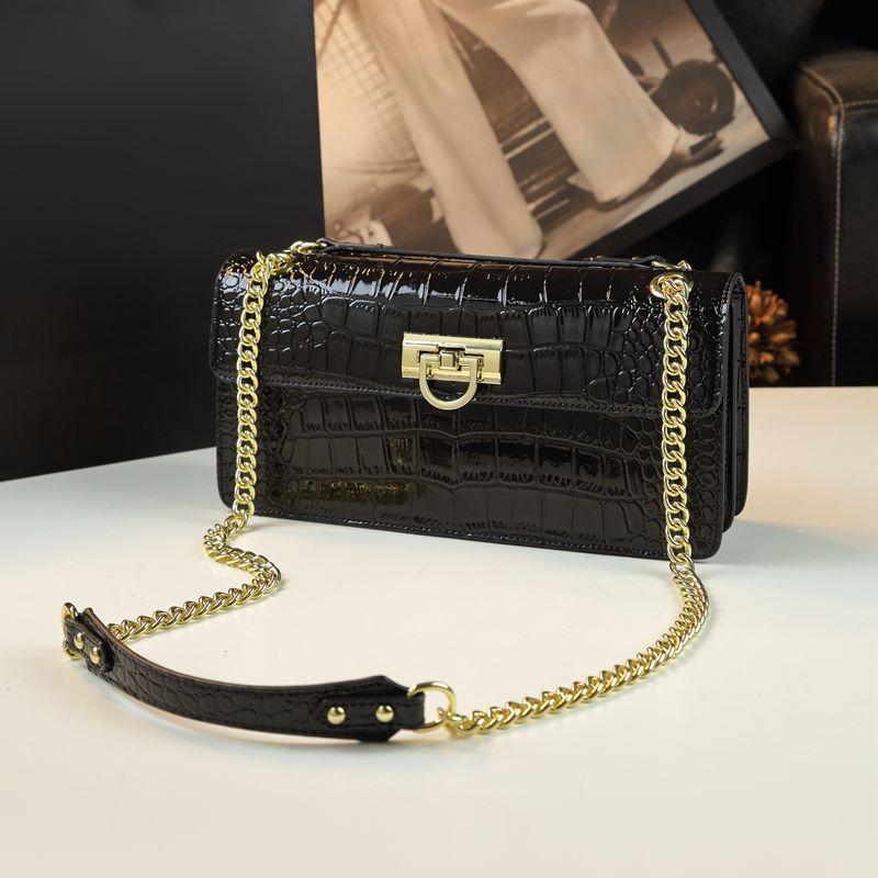 WB-0007/ Patent Leather Crossbody Bag