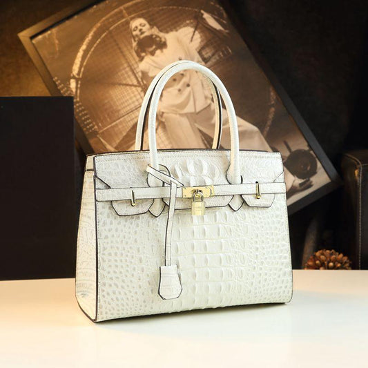 WB-0011/ Crocodile Embossed Leather Crossbody Bag