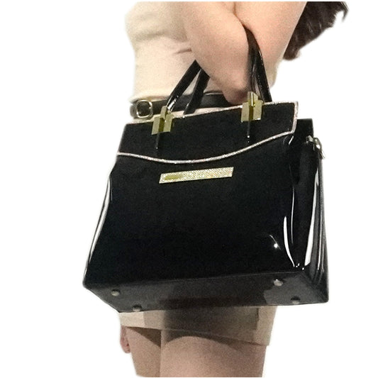 WB-0027 enamel leather Crossbody Bag