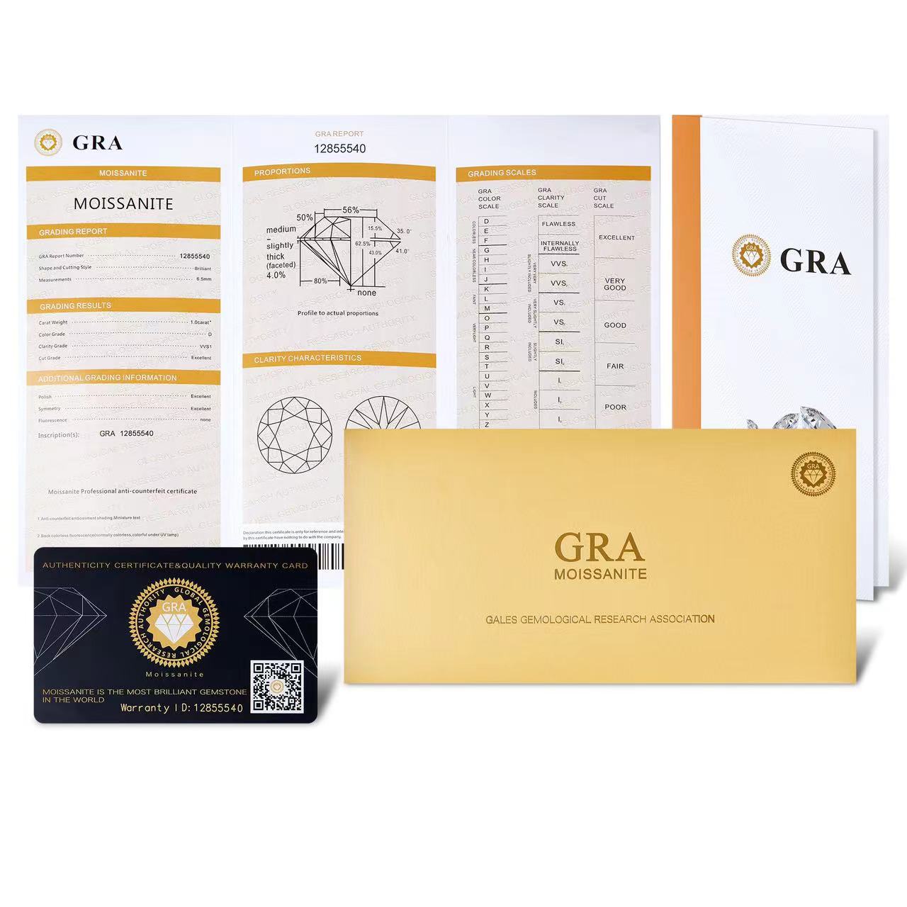 "FN-0012 1CT Six-claw Round Moissanite Solitaire Necklace with Certificate/925 Sterling Silver/D Color Ideal Cut/ VVS1 Clarity/21cm-50cm/ Best Anniversary Gift/ Suits Every Occasion "