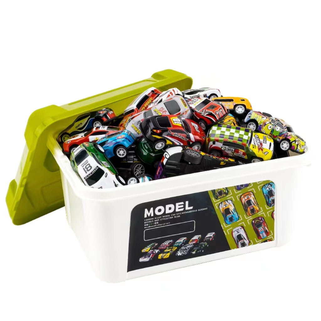 32 Pack Pull Back Cars, Friction Mini Toy Cars Fun Bulk Race Car Set