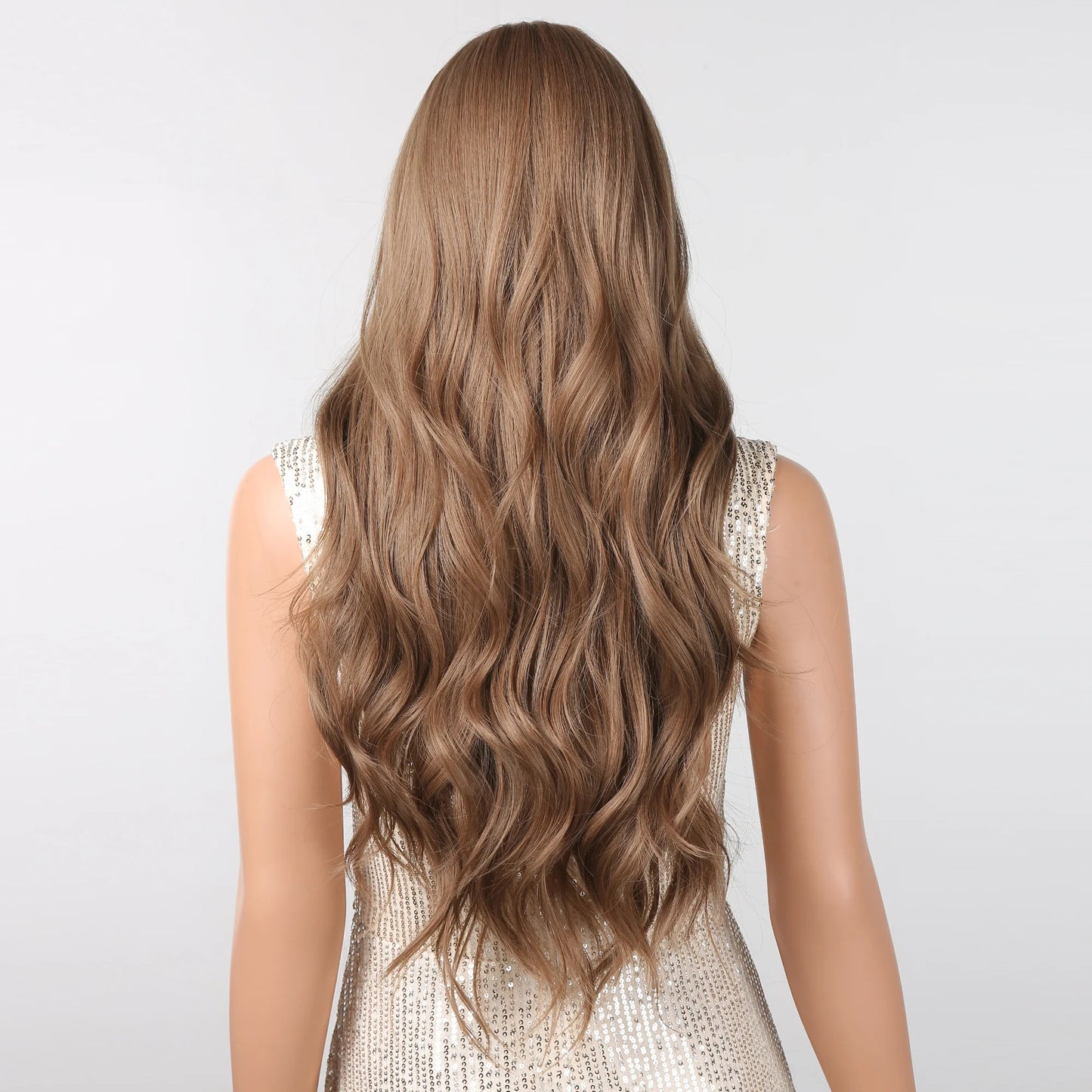 LC2088-3 26inch long curly blonde wig with bangs Women's wig for daily or cosplay use