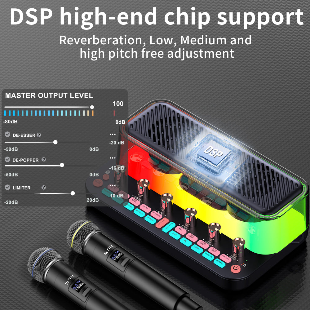 Podcast Equipment Bundle, Audio Interface Audio Mixer & Recording Accessories Podcast Kit with 3.5mm Microphone Perfect for Recording,Live Streaming,Gaming,Compatible with PC,Smartphone,Play Station